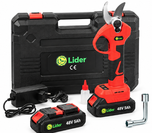 Foarfeca electrica gradina 2 acumulatori 48V 5Ah lama SK5 diametru taiere 40mm Brushless MX808